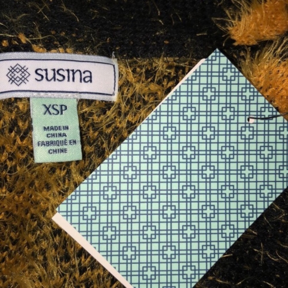 💛SUSINA💛FUZZY OPEN FRONT CARDIGAN ZEBRA STRIPE💛 - Picture 8 of 8